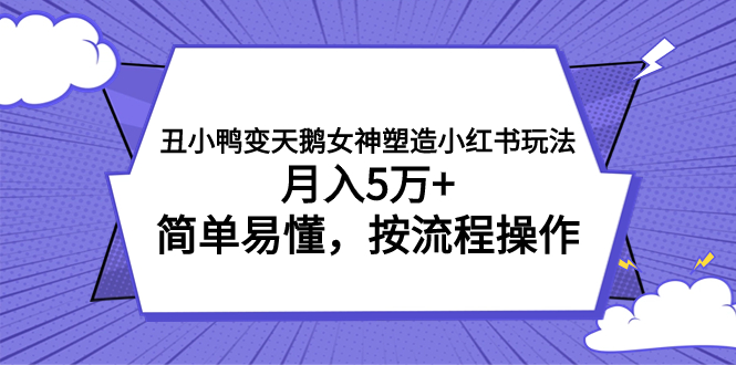 丑小鸭变天鹅女神塑造小红书玩法，月入5万+，简单易懂，按流程操作-九源吧网赚