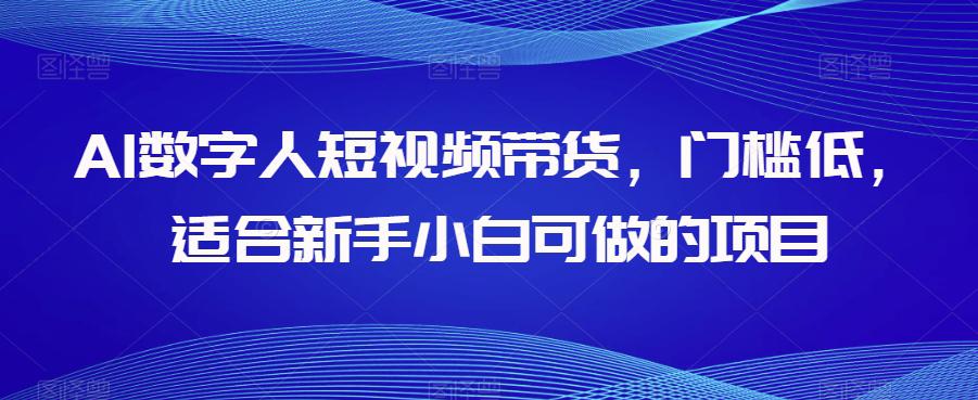 AI数字人短视频带货，门槛低，适合新手小白可做的项目-九源吧网赚
