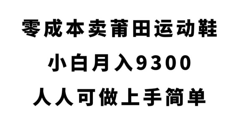 零成本创业，揭秘赚取莆田运动鞋利润的方法-九源吧网赚