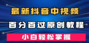 最新抖音中视频百分百过原创教程，深度去重，小白轻松掌握-九源吧网赚