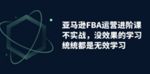 亚马逊-FBA运营进阶课，不实战，没效果的学习，统统都是无效学习-九源吧网赚
