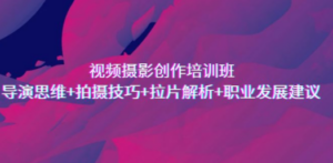 视频摄影创作培训班，导演思维+拍摄技巧+拉片解析+职业发展建议-九源吧资源站