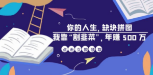 某高赞电子书《你的 人生，缺块 拼图——我靠“割韭菜”，年赚 500 万》-九源吧网赚