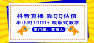 QQ号估值直播 半小时1000+，零门槛、零投入，喂饭式教学、小白首选-九源吧网赚