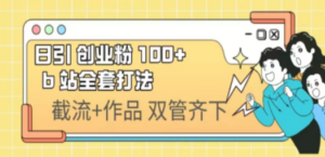 日引创业粉 100+ b 站全套打法【实操视频】-九源吧资源站