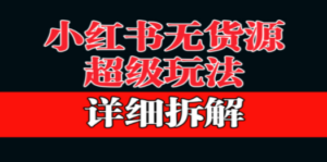 做小红书无货源，靠这个品日入1000保姆级教学-九源吧网赚学院
