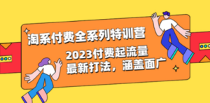 淘系付费全系列特训营：2023付费起流量最新打法，涵盖面广（30节）-九源吧网赚