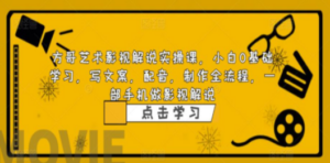 影视解说实战课，小白0基础 写文案 配音 制作全流程 一部手机做影视解说-九源吧网赚