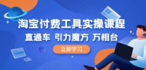 淘宝付费工具·实操课程，直通车-引力魔方-万相台（41节视频课）-九源吧网赚