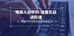 电商人必学的-流量实战进阶课：带你玩转淘宝各项规则和玩法（12节课）-九源吧网赚