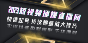 2023短视频捶爆直播间：快速起号 持续爆量放大技巧 实现抖音盈利模型 干货-九源吧网赚