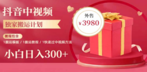 2023年独家抖音中视频搬运计划，每天30分钟到1小时搬运 小白轻松日入300+-九源吧网赚