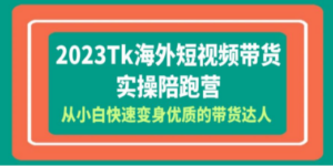 2023-Tk海外短视频带货-实操陪跑营，从小白快速变身优质的带货达人-九源吧资源站