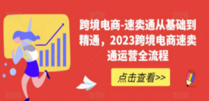 速卖通从0基础到精通，2023跨境电商-速卖通运营实战全流程-九源吧资源站