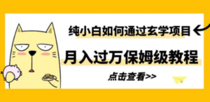 纯小白如何通过玄学项目月入过万保姆级教程-九源吧网赚
