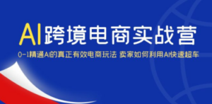 AI·跨境电商实操营：0-1精通Al的真正有效电商玩法 卖家如何利用Al快速超车-九源吧资源站