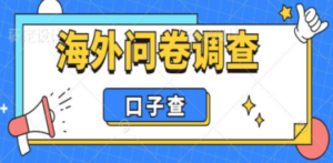 外面收费5000+海外问卷调查口子查项目，认真做单机一天200+-九源吧网赚学院