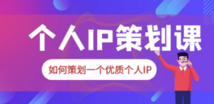 2023普通人都能起飞的个人IP策划课，如何策划一个优质个人IP-九源吧网赚