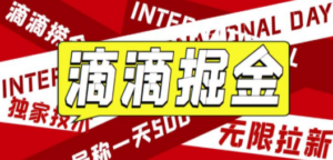 滴滴掘金项目 号称一天收益500+【详细文字步骤+教学视频】-九源吧网赚