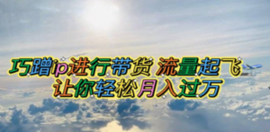 蹭ip进行带货，流量起飞，让你轻松月入过万【脚本+素材】-九源吧资源站