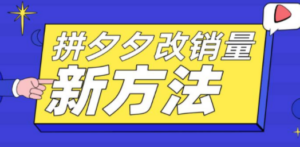 拼多多改销量新方法+卡高投产比操作方法+测图方法等-九源吧网赚学院