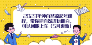 2023年纯自然流起号课程，带你把自然流玩明白，可以闭眼上车（5月更新）-九源吧资源站