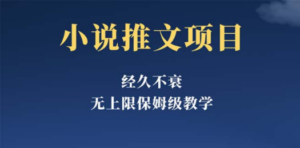 经久不衰的小说推文项目，单号月5-8k，保姆级教程，纯小白都能操作-九源吧网赚
