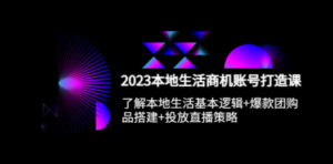 2023本地同城生活商机账号打造课，基本逻辑+爆款团购品搭建+投放直播策略-九源吧网赚
