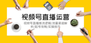 视频号直播运营，视频号直播推流逻辑/流量渠道解析/起号攻略/实操技巧-九源吧网赚