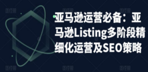 亚马逊2023运营实操：亚马逊Listing多阶段/精细化运营及SEO策略-九源吧网赚