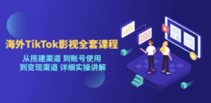 海外TikTok/影视全套课程，从搭建渠道 到账号使用 到变现渠道 详细实操讲解-九源吧网赚