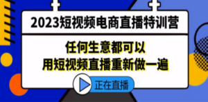 2023短视频电商直播特训营，任何生意都可以用短视频直播重新做一遍-九源吧网赚学院