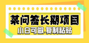 某问答长期项目，简单复制粘贴，10-20/小时，小白可做-九源吧网赚