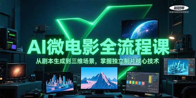 AI微电影全流程课，从剧本生成到三维场景，掌握独立制片核心技术-九源吧资源站
