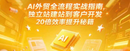 AI外贸全流程实战指南，独立站建站到客户开发，20倍效率提升秘籍(更新6月)-九源吧资源站