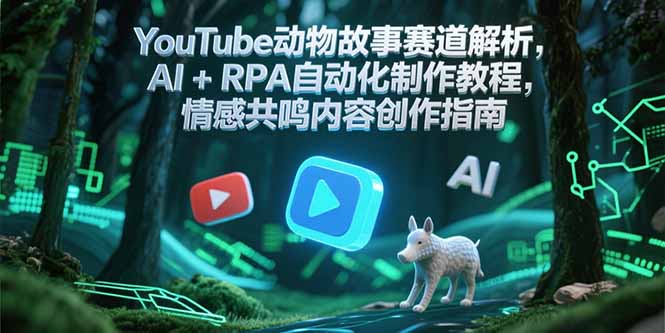 YouTube动物故事赛道解析，AI+RPA自动化制作教程，情感共鸣内容创作指南-九源吧资源站