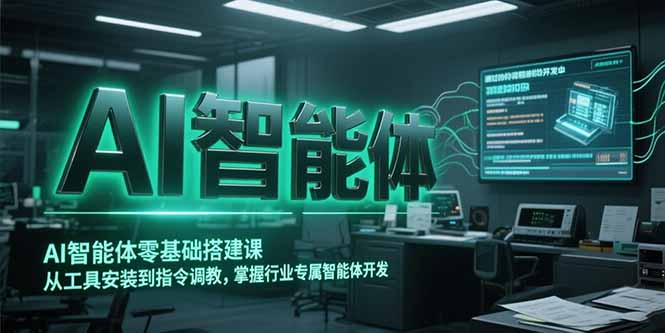 AI智能体零基础搭建课，从工具安装到指令调教，掌握行业专属智能体开发…-九源吧资源站