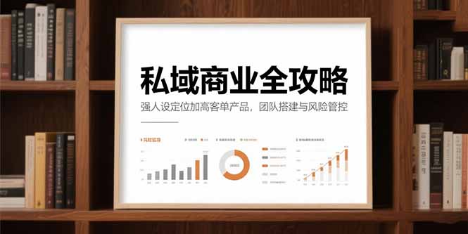 私域商业全攻略，强人设定位加高客单产品，团队搭建与风险管控-九源吧资源站