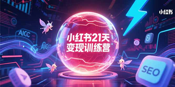 小红书21天变现训练营，AIGC工具高效应用，SEO优化核心技巧-九源吧网赚学院