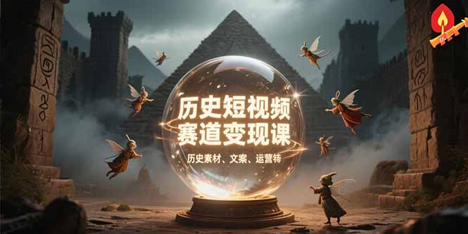 历史短视频赛道变现课，百集素材库应用，文案剪辑技巧，账号运营全案-九源吧网赚学院