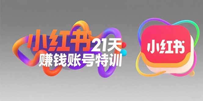 小红书21天赚钱账号特训：黄金定位技巧，高转粉文案创作，科学引流策略-九源吧网赚学院