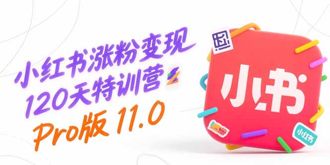 小红书涨粉变现120天特训营Pro版11.0：从0到1掌握平台运营,内容制作和变现-九源吧网赚学院