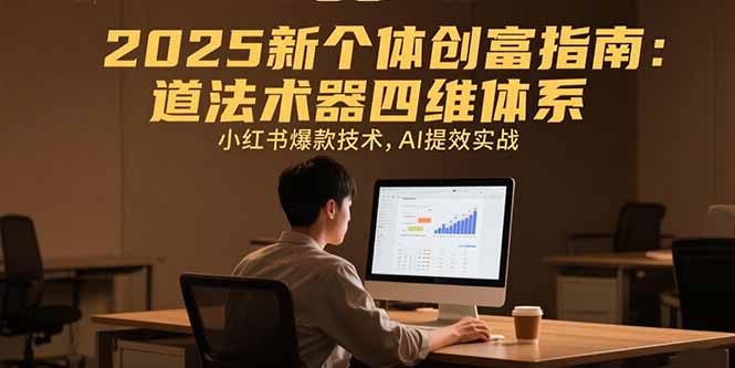 2025新个体创富指南：道法术器四维体系，小红书爆款技术，AI提效实战-九源吧网赚学院