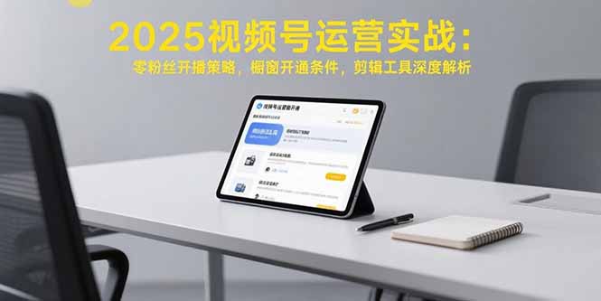 2025视频号运营实战：零粉丝开播策略，橱窗开通条件，剪辑工具深度解析-九源吧网赚学院