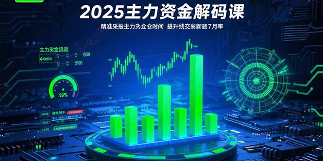 2025主力资金解码课：精准捕捉主力建仓时机，提升短线交易胜率(更新7月)-九源吧网赚学院