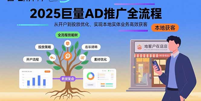 2025巨量AD推广全流程，从开户到投放优化，实现本地实体业务高效获客-九源吧网赚学院