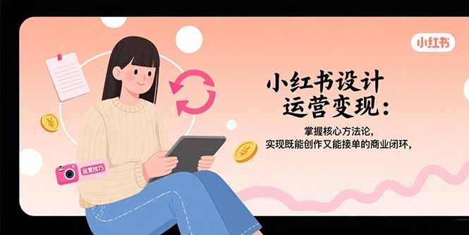 小红书设计运营变现：掌握核心方法论，实现既能创作又能接单的商业闭环-九源吧网赚学院