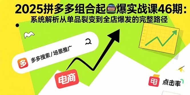 2025拼多多组合起爆实战课46期：系统解析从单品裂变到全店爆发的完整路径-九源吧