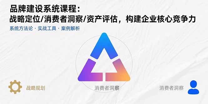 品牌建设系统课程：战略定位/消费者洞察/资产评估，构建企业核心竞争力-九源吧