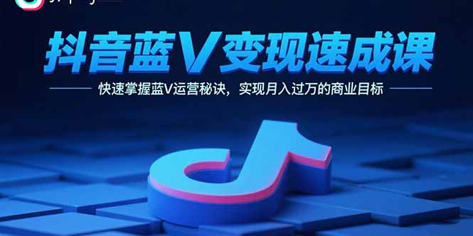 抖音蓝V变现速成课，快速掌握蓝V运营秘诀，实现月入过万的商业目标-九源吧